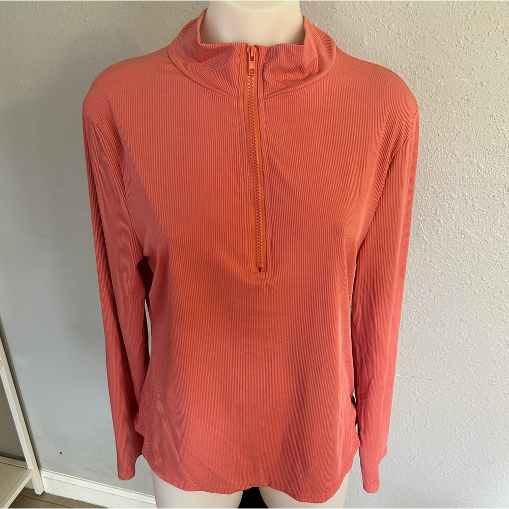 SHEIN Curve Long Sleeve Half Zip Top
